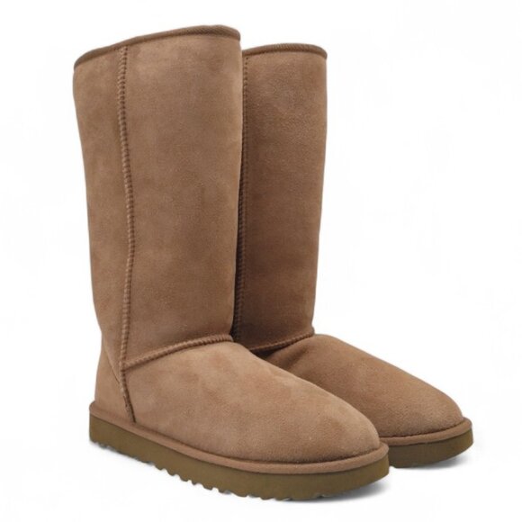UGG Classic Tall II Women's Size 10 Chestnut Sheepskin Suede Knee High Boot - Picture 6 of 9